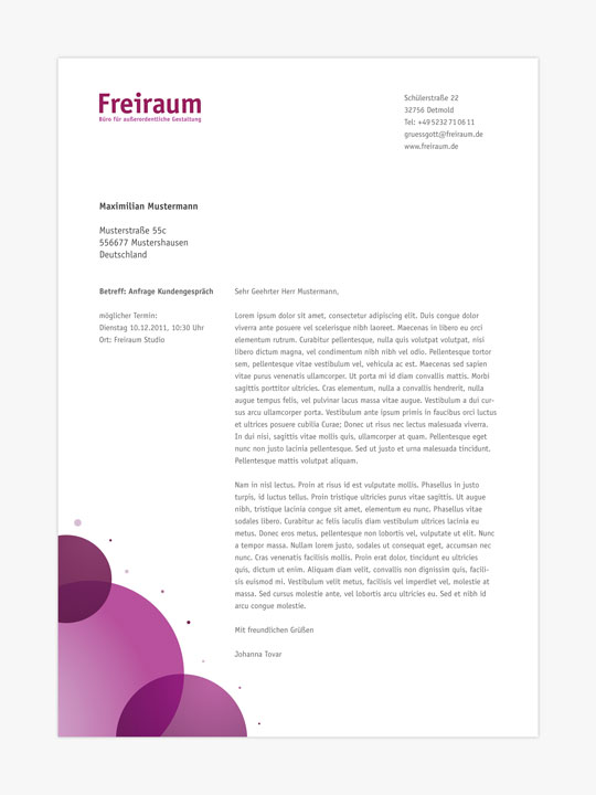 Freiraum: Briefpapier